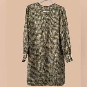 J McLaughlin Snake Skin Print Silk Dress